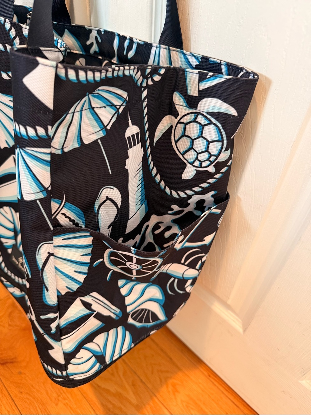 Vera Bradley Navy, White & Light Blue Nautical Tote - Picture 3 of 3